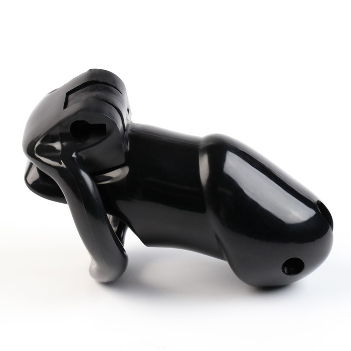 Пояс верности мужской, пластик, 6×3.5 см, набор колец, замок, ключ, черный