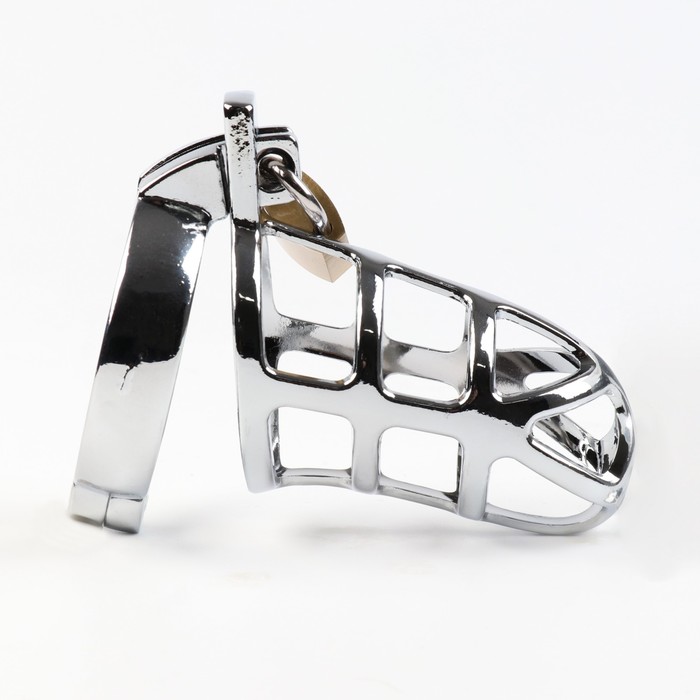 Пояс верности «Клетка целомудрия № 2», кольца d=4; 4.5; 5 см, замок, ключ, металл