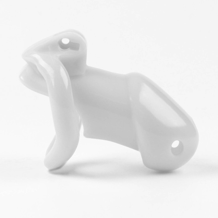 Пояс верности мужской, пластик, 6×3.5 см, набор колец, замок, ключ, белый